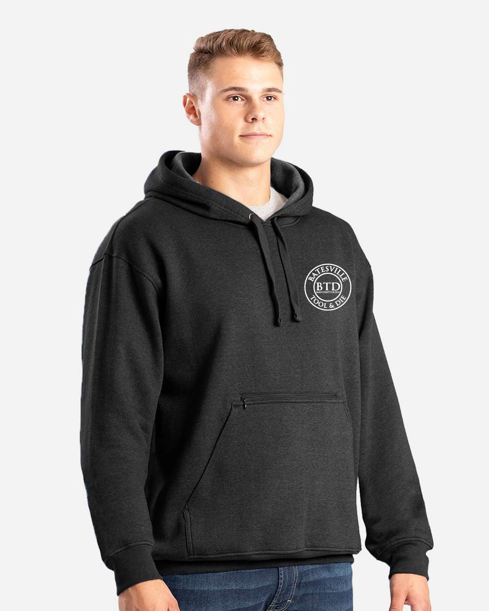 Men's Berne Heritage Zip Pocket Hooded Sweatshirt