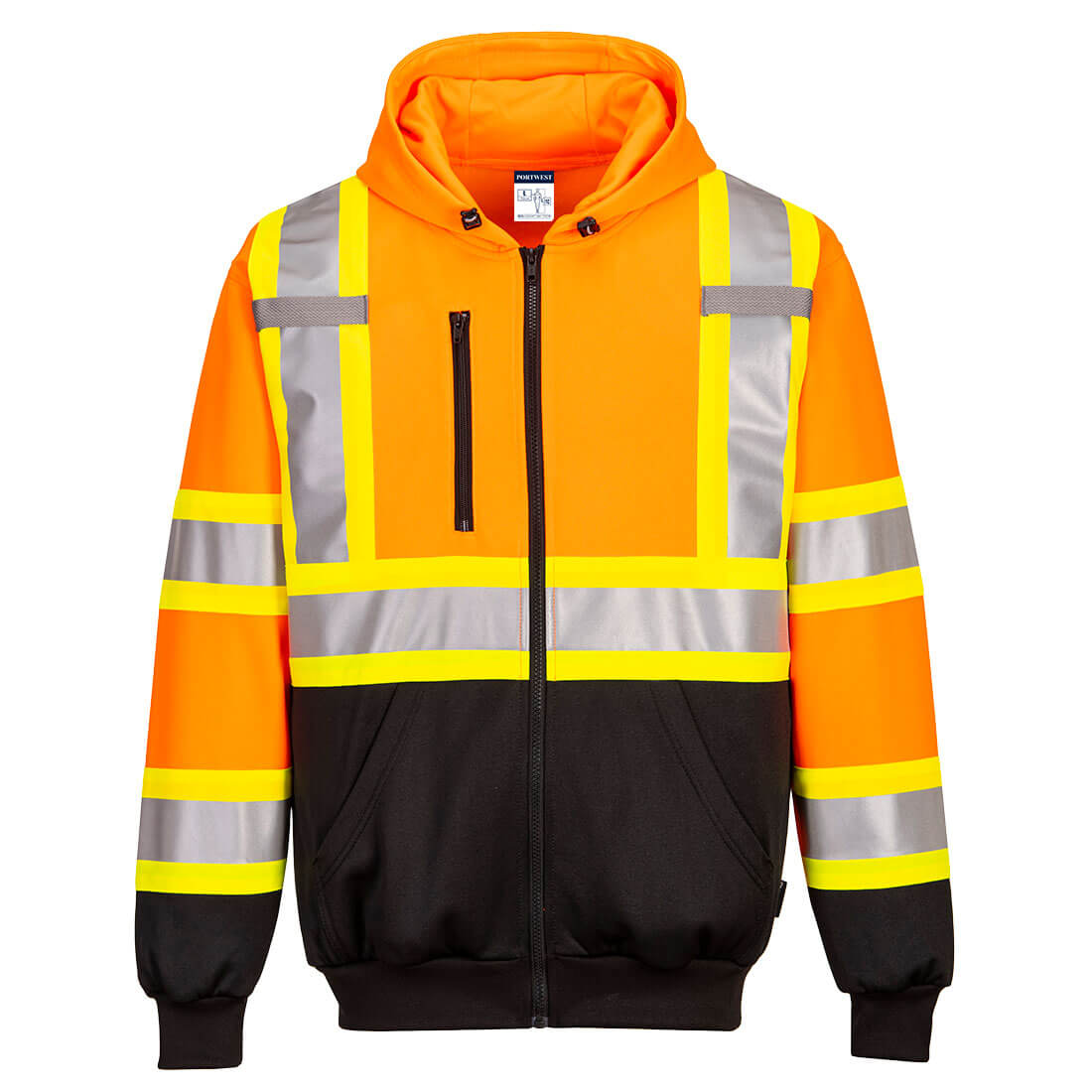 Hi-Vis X Back Contrast Tape Hoodie