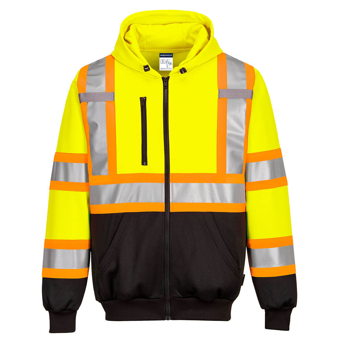 Hi-Vis X Back Contrast Tape Hoodie