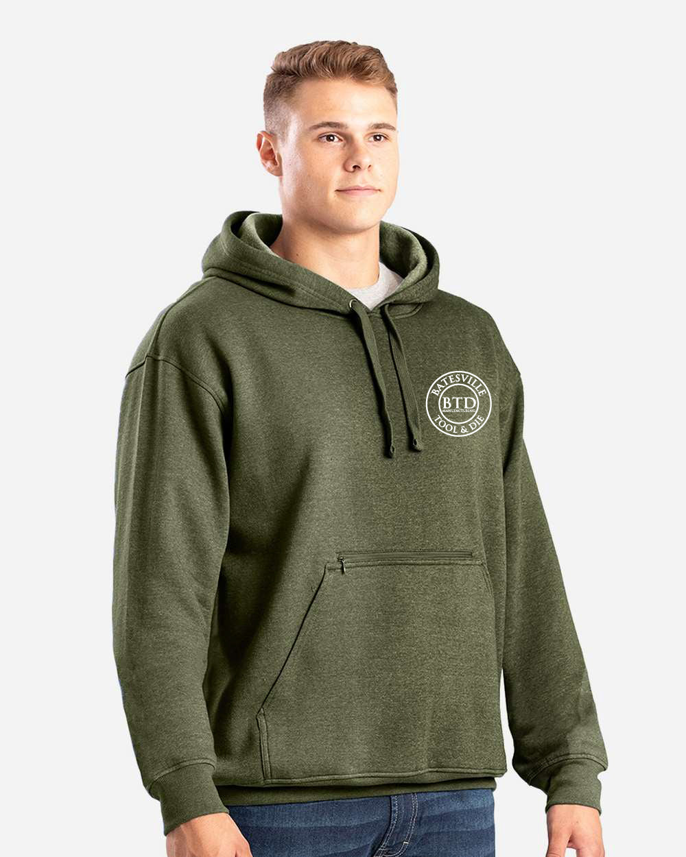 Men's Berne Heritage Zip Pocket Hooded Sweatshirt