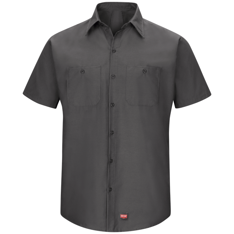 Men's Short Sleeve Button Up w/ Stretch