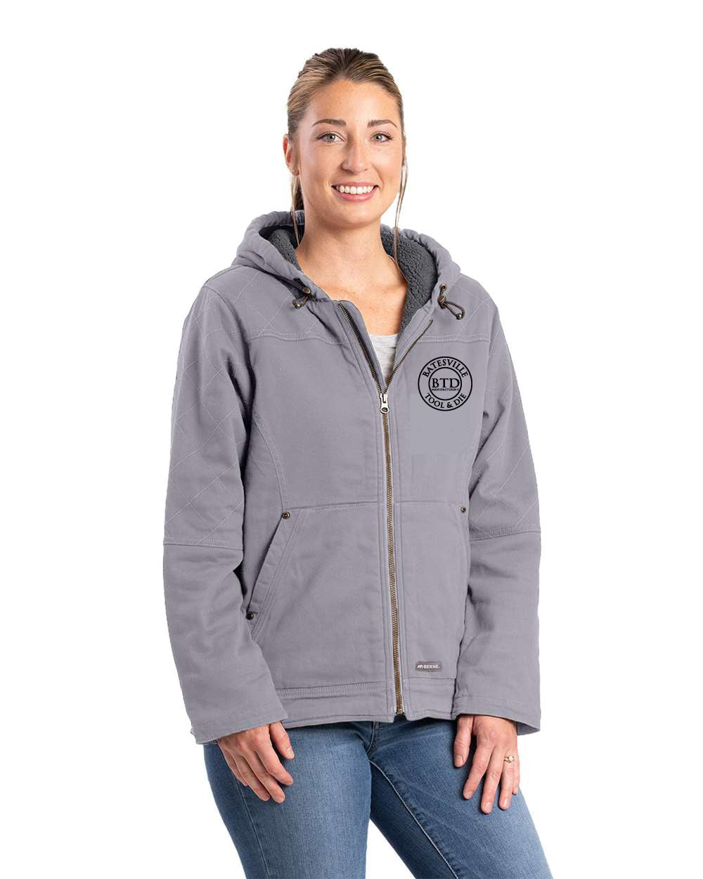 Women's Berne Sherpa Lined Twill Hooded Jacket