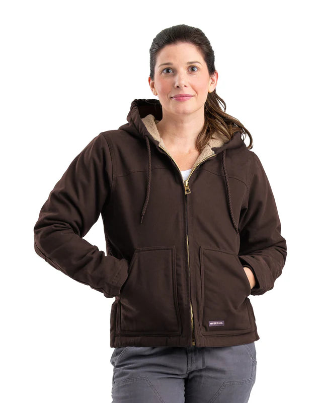Sherpa-Lined Softstone Duck Jacket