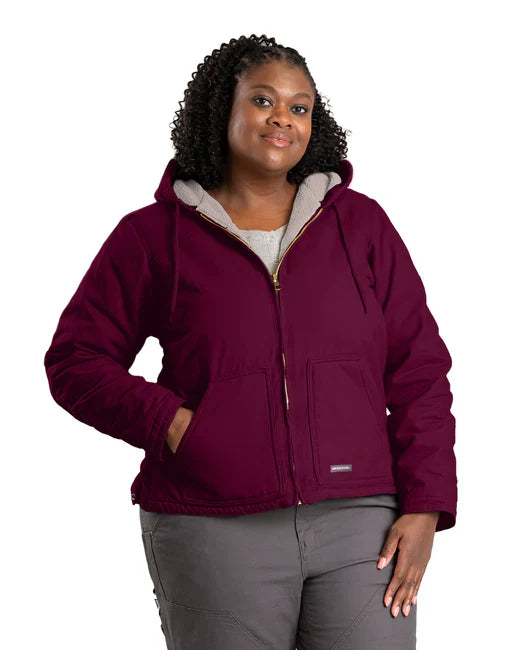 Berne Women's Sherpa-Lined Duck Hooded Jacket