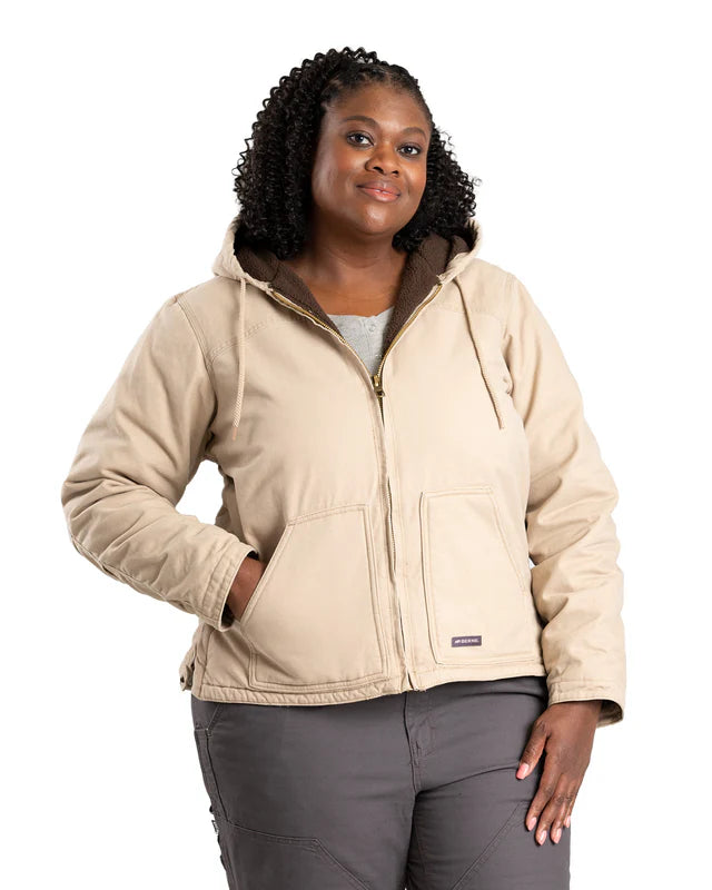 Sherpa-Lined Softstone Duck Jacket
