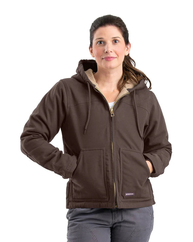 Sherpa-Lined Softstone Duck Jacket
