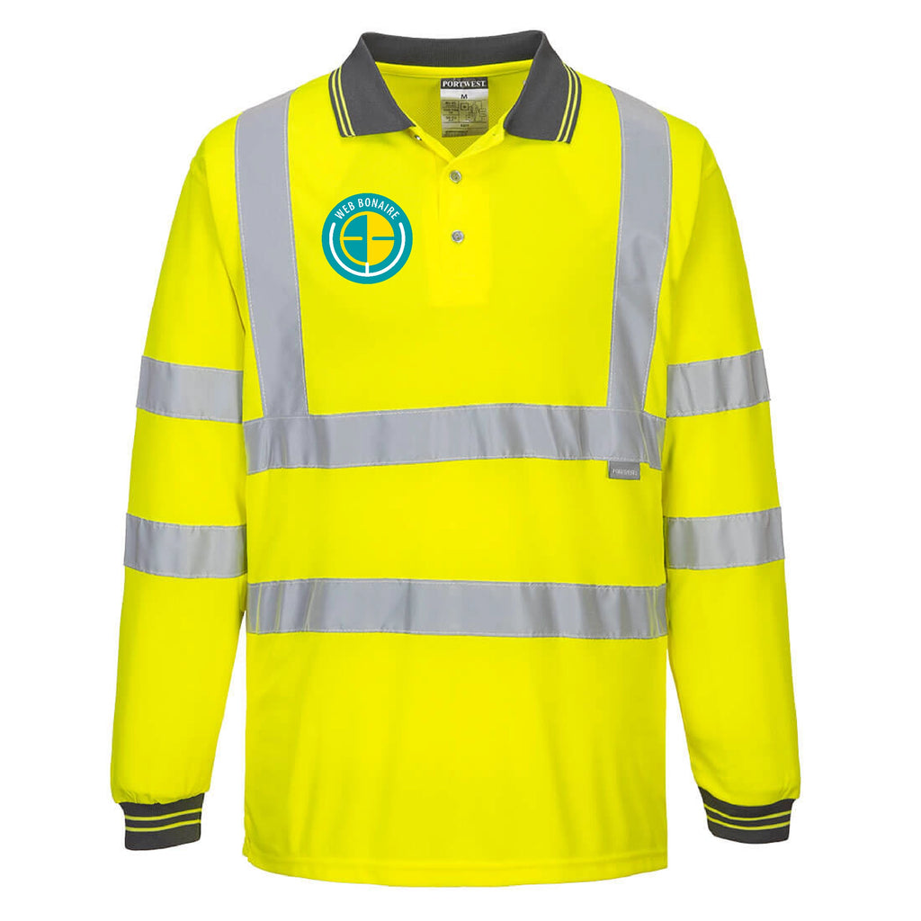 High Visibility Long Sleeve Polo Shirt - Men's