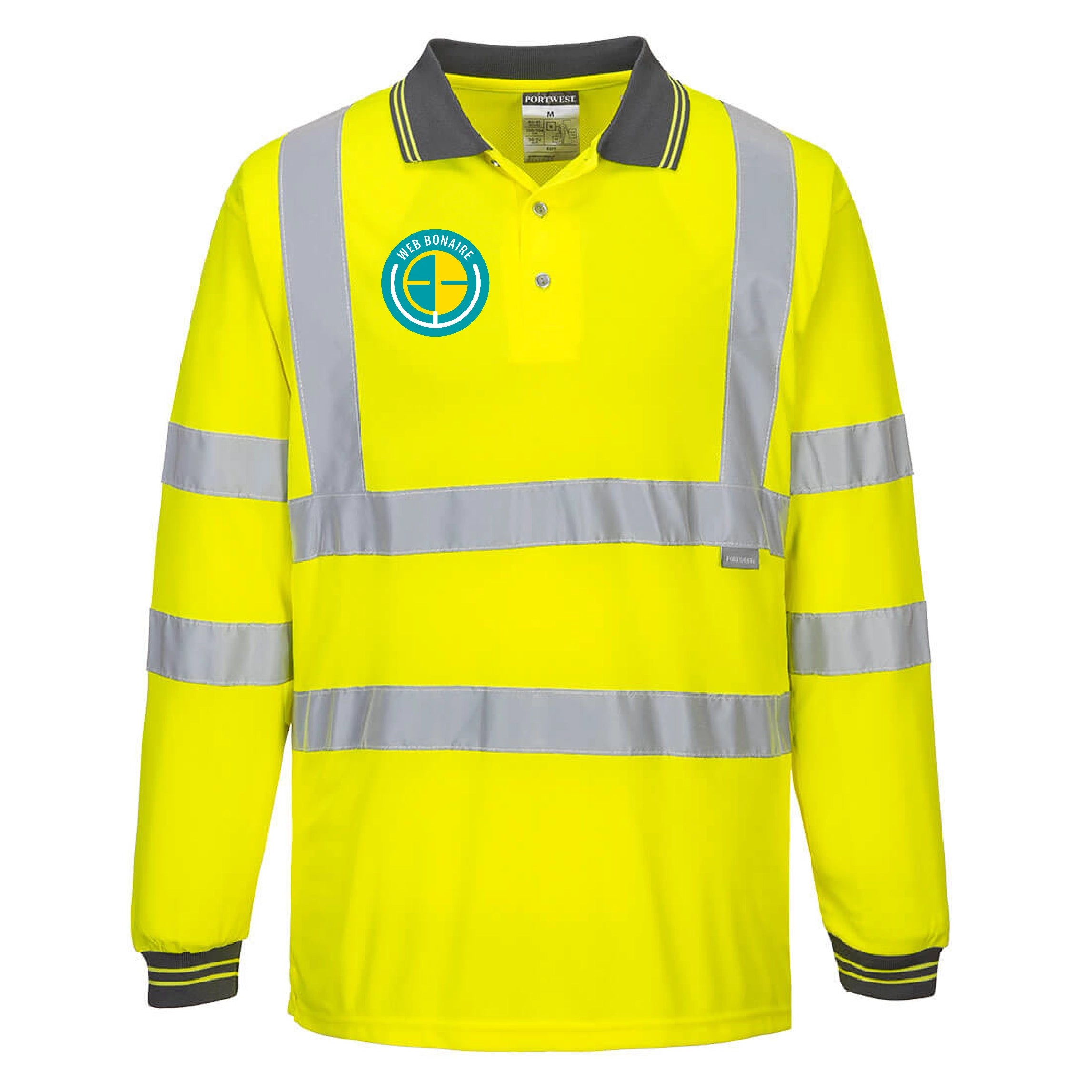 High Visibility Long Sleeve Polo Shirt - Men's