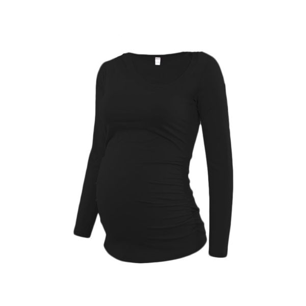 Long Sleeve Ruched Maternity Tee