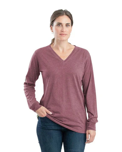 Women's Performance V-Neck Long Sleeve Tee